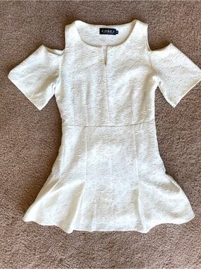 Vintage Elegant Cold-Shoulder Fit&Flare Dress